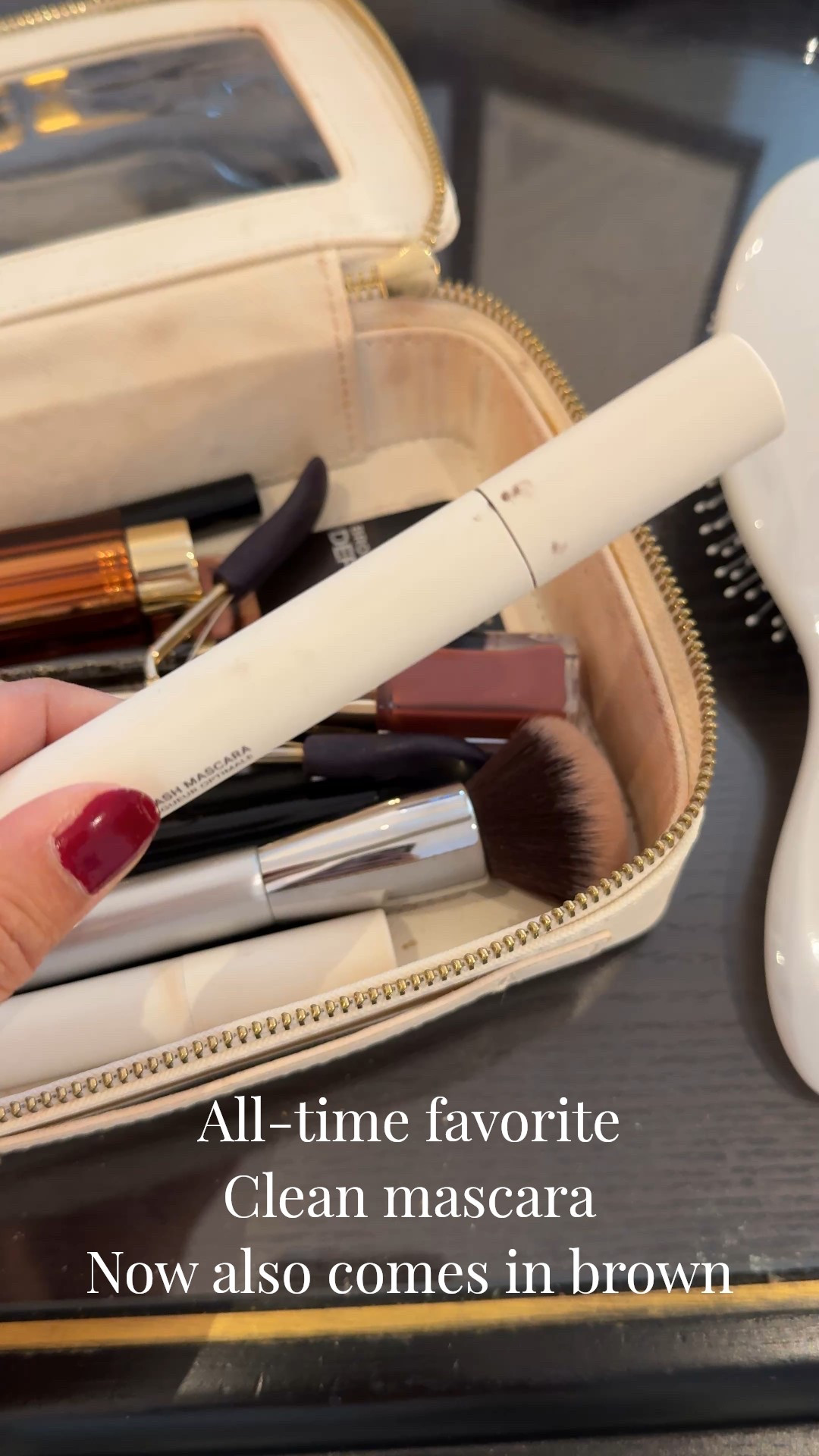 Travel style. Makeup essentials in my travel bag. Quick makeup routine  
- Clear makeup bag is great for travel for its size, durability, and easy to see what you have in it. I also have the bigger size and keep them on my bathroom counter since they look pretty too. 
- Cushion foundation is a great clean-er option Kbeauty product. Won’t crack or spill during travel. Easy to use pat on formula that leaves a dewy finish. 
- Brow pencil and brow gel are a must for me.  I always keep a backpack brow pencil in my bag too. 
- Clean beauty mascara that has been my all around favorite for years. I just got it in the dark brown color and love that shade for daytime no makeup look. 
- Blush stick is another easy to travel beauty product because it won’t spill or crack. My shades are  tan line or toasted teddy. 
- Lip oil that has color like a lip gloss. I layer over lipstick for more impact. These clean formulas have also been my go to for years. My newest color additions are lipstick in ginger peach shade  and lip oil in biarritz. 


#LTKOver40 #LTKBeauty #LTKTravel