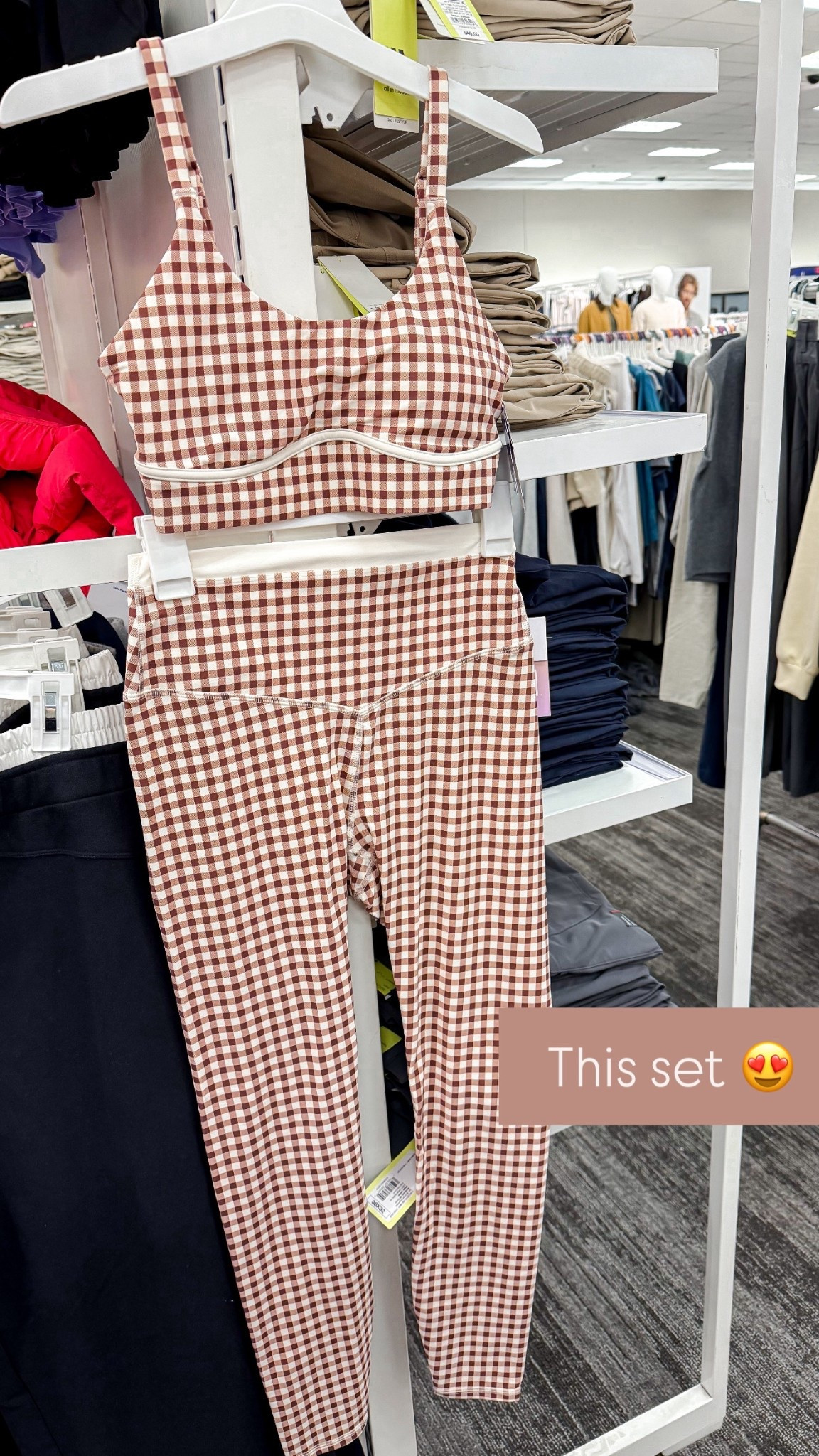 Target Activewear Set - Sports Top & Leggings
Love this brown gingham! 😍

#LTKootd #LTKdayinmylife #LTKgrwm