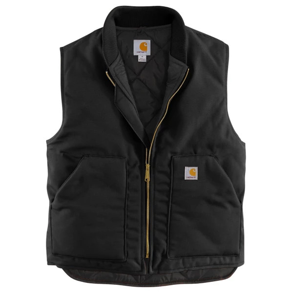 Men's Carhartt Relaxed Fit Firm Duck Insulated Rib Collar Work Vest XLarge Black | Scheels