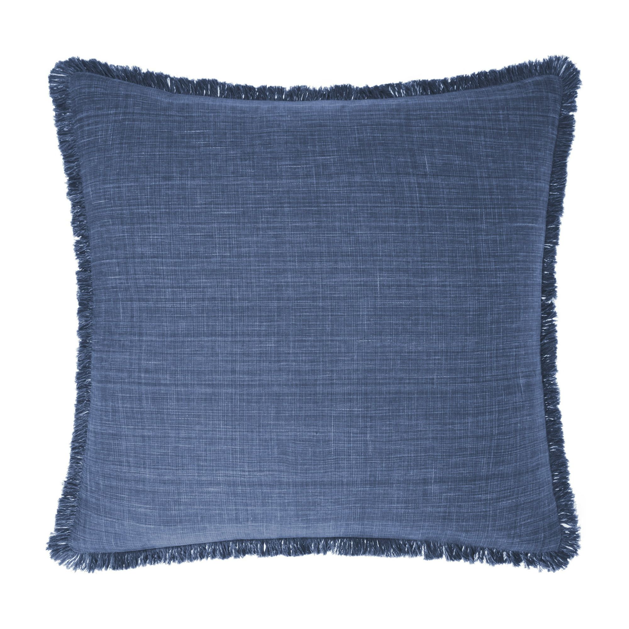 Gap Home Cross-Hatch Decorative Square Throw Pillow with Frayed Edge Navy 22" x 22" - Walmart.com | Walmart (US)