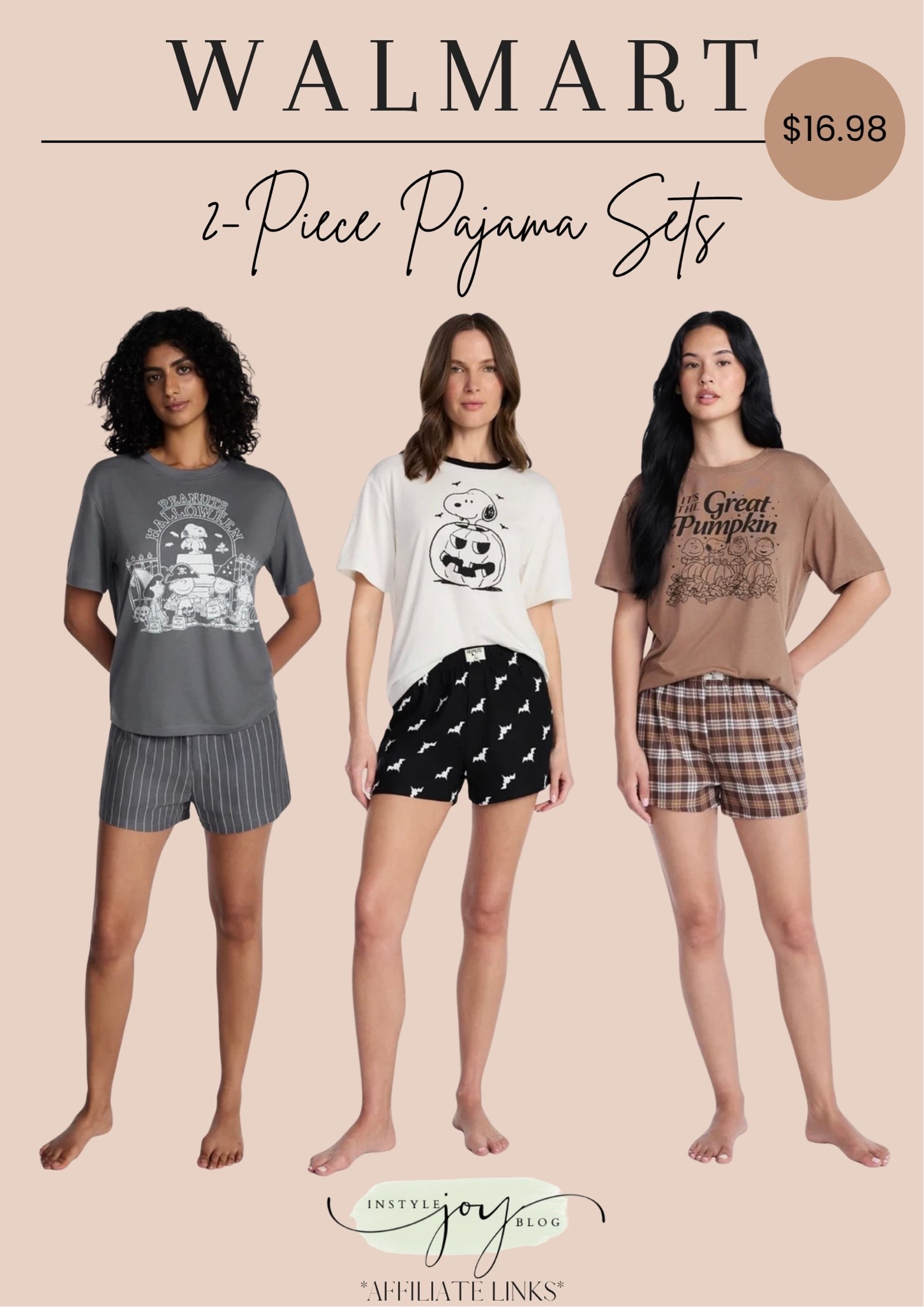 $16.98 Walmart Peanuts Snoopy Women's and Women's Plus Pumpkin Tee and Shorts Sleep Set, 2-Piece, Sizes XS-2X

#LTKmorningroutine #LTKSeasonal #LTKTravel