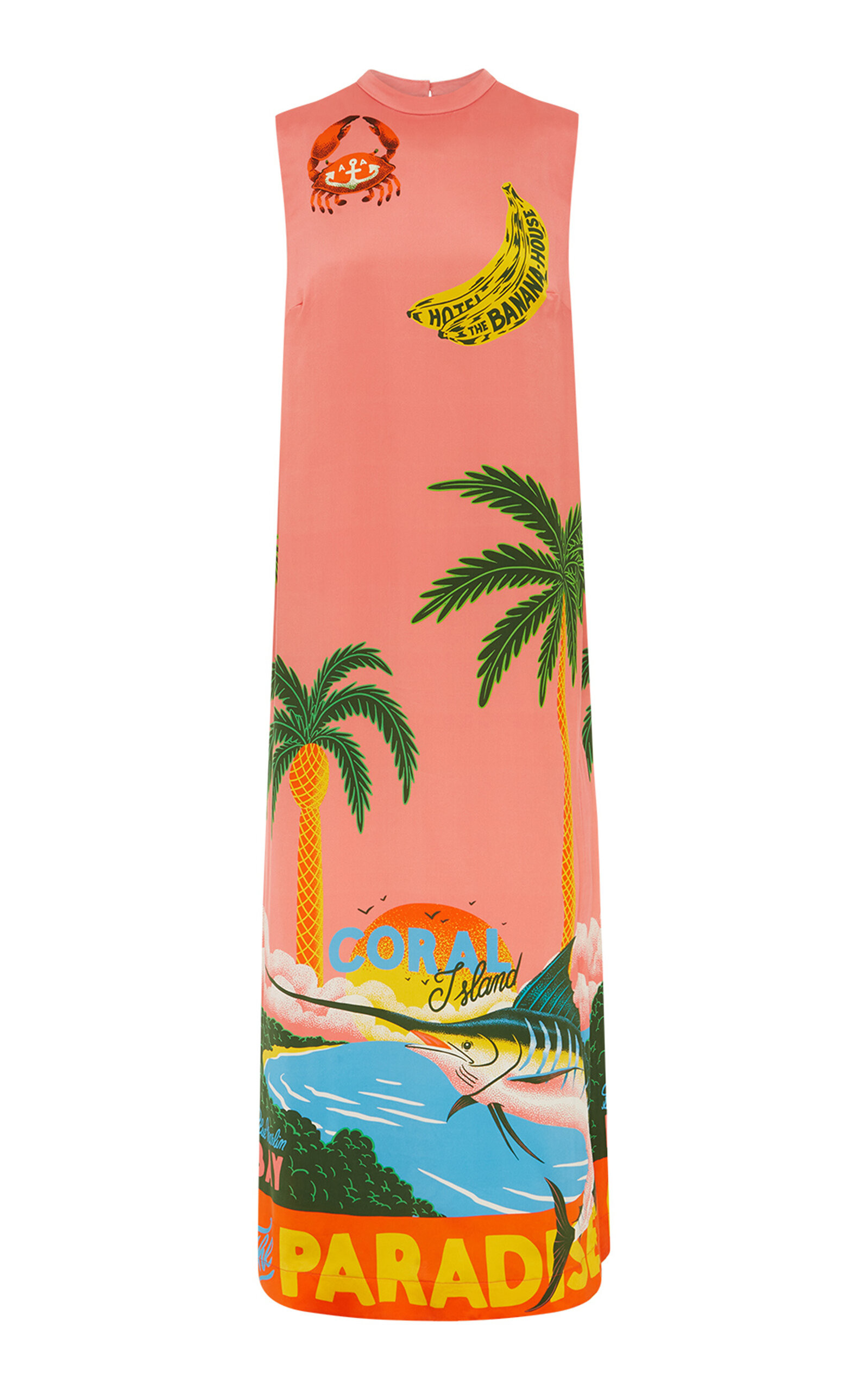 Paradiso Printed Silk Satin Midi Dress | Moda Operandi (Global)