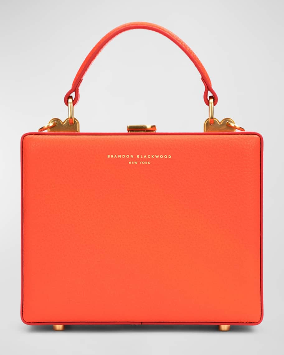Brandon Blackwood Kendrick Trunk Leather Top-Handle Bag | Neiman Marcus