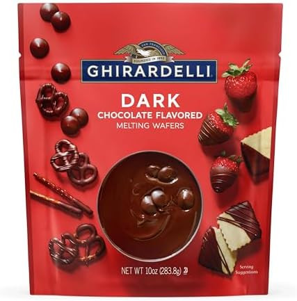 GHIRARDELLI Dark Chocolate Flavored Melting Wafers, 10 oz Bag – Rich Chocolate Candy Melts for ... | Amazon (US)