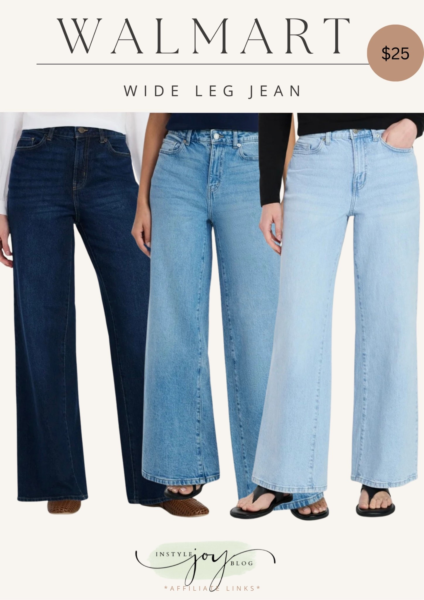 Walmart Time and Tru Women's Wide Leg Jeans, 31" Inseam, Sizes 0-20 

#LTKootd #LTKWorkwear #LTKgrwm