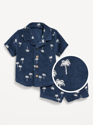 Printed Loop-Terry Shirt and Shorts Set for Baby | Old Navy (US)