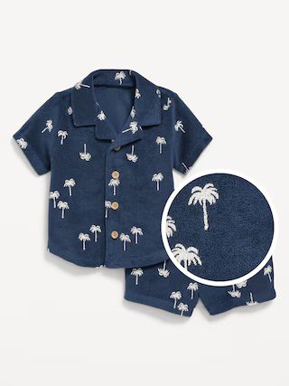Printed Loop-Terry Shirt and Shorts Set for Baby | Old Navy (US)