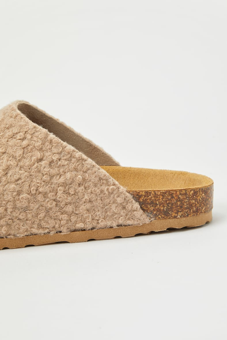 New Routine Taupe Shearling Mules | Lulus