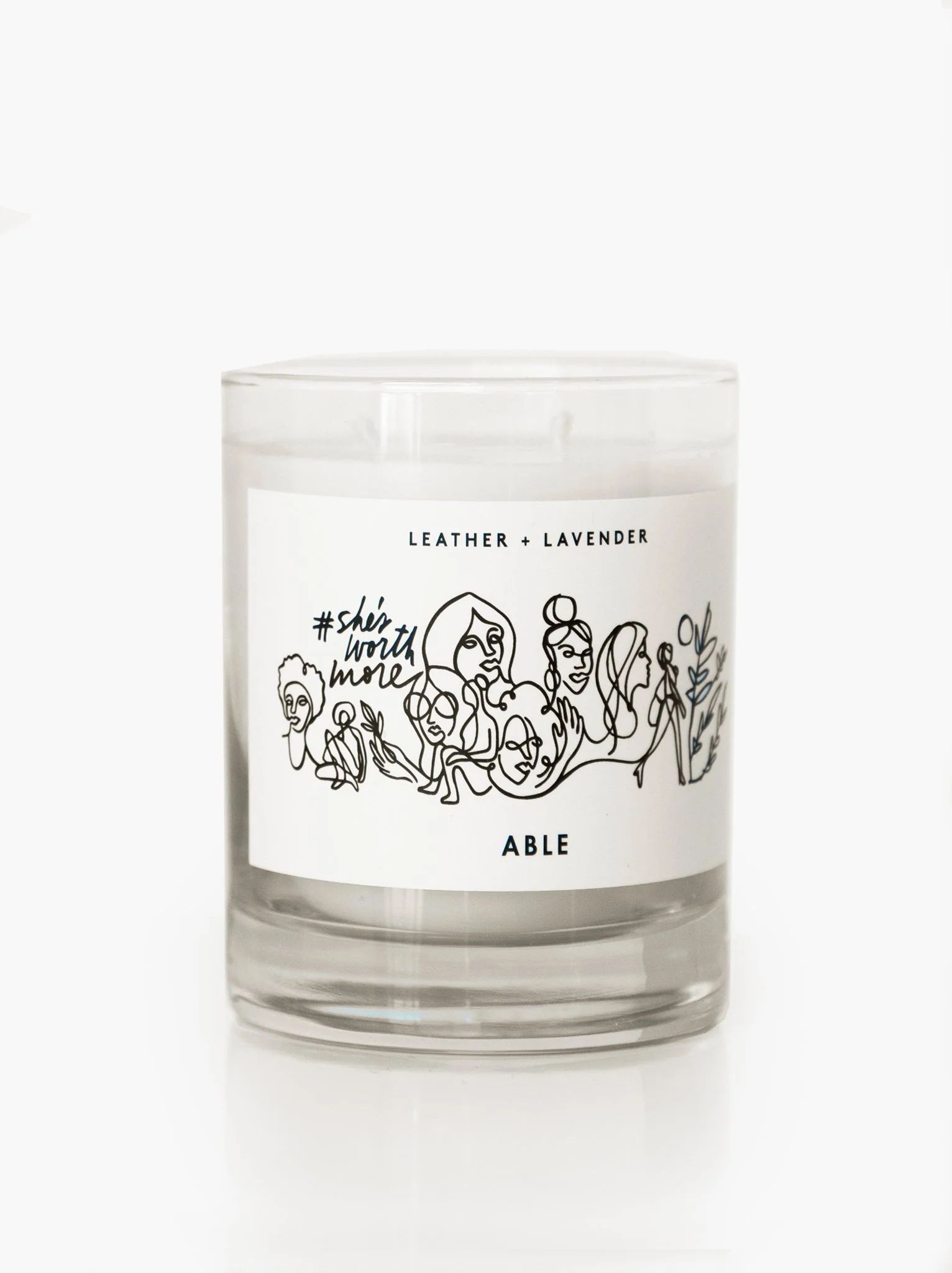 Leather + Lavender Scented Candle | ABLE