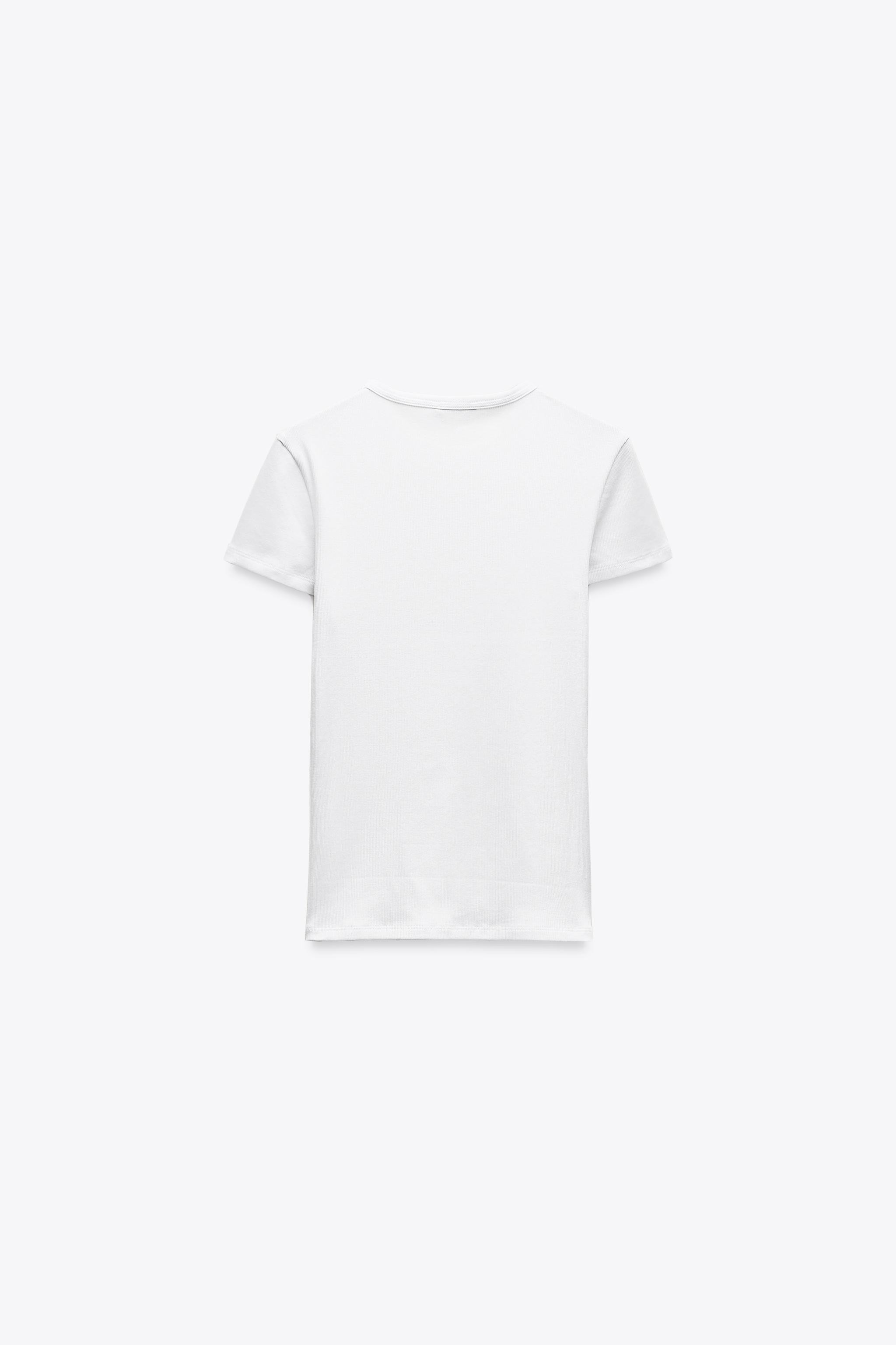 RIBBED SHORT SLEEVE T-SHIRT | Zara UK