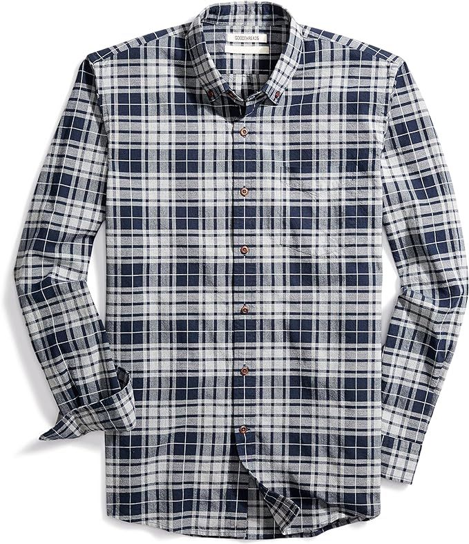 Amazon Brand - Goodthreads Men's Slim-Fit Long-Sleeve Plaid Oxford Shirt | Amazon (US)