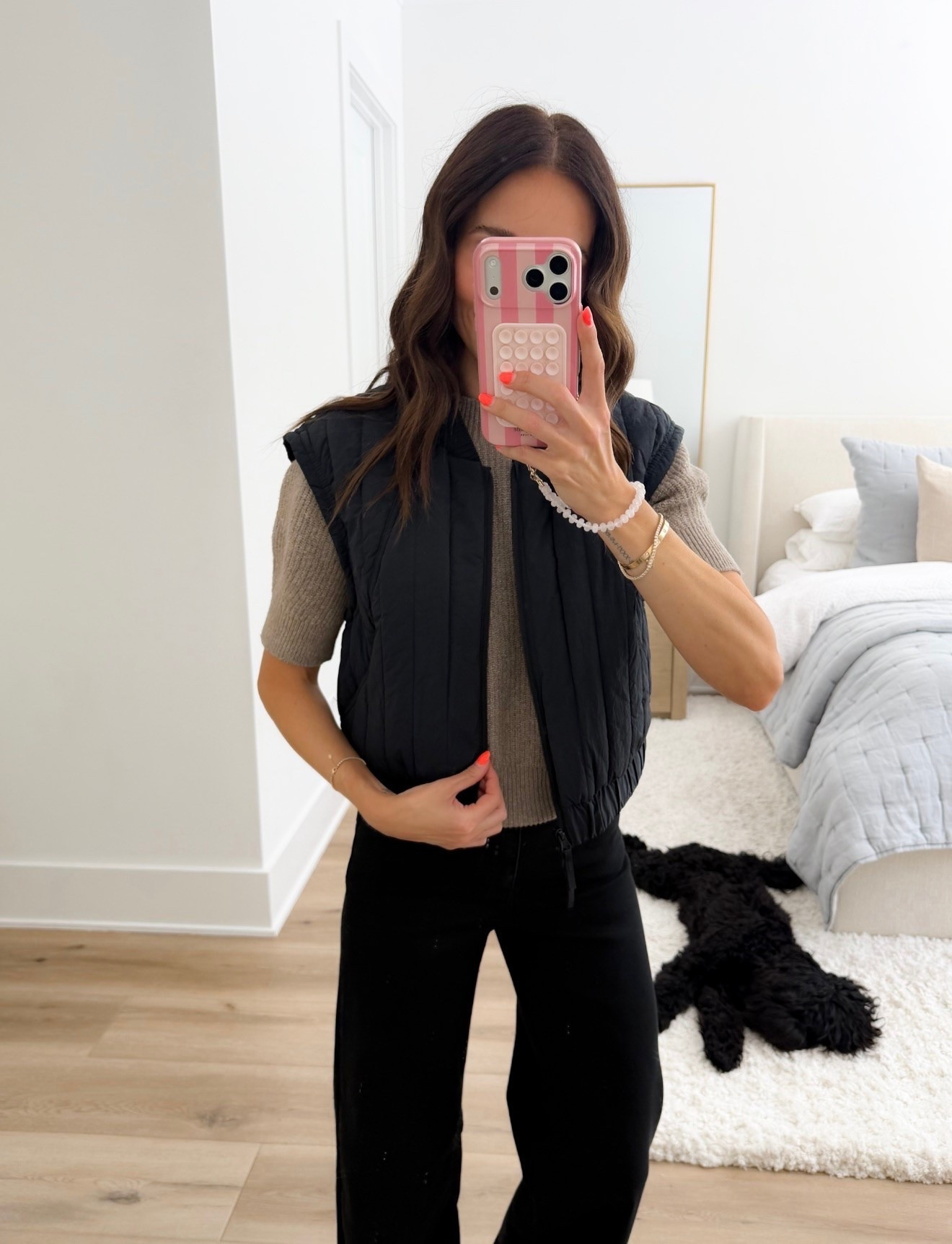 A lightweight vest is such an easy layer for those in between weather days when a full jacket feels like too much. I love it over a tee or long sleeve with jeans or leggings for just a little extra warmth without feeling bulky.

S vest, XS top, 2 jeans

lightweight vest, women’s vest, fall layering, transitional outfit, casual fall style, everyday outerwear, quilted vest, fall outfit, layering piece, women’s fashion, annabrstyle

#LTKootd #LTKSeasonal #LTKOver40