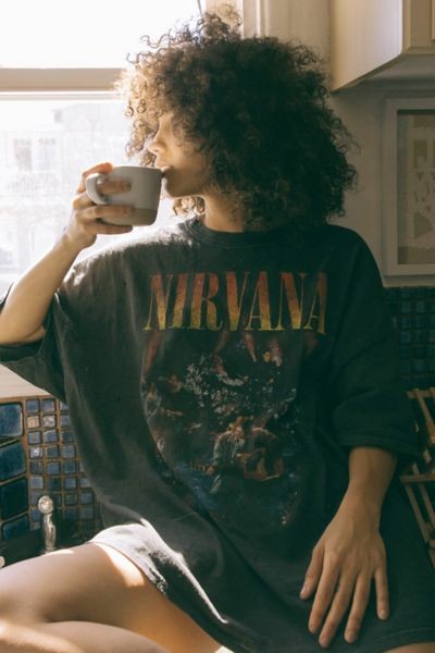 Nirvana Unplugged Tee - Black at Urban Outfitters | Urban Outfitters (US and RoW)