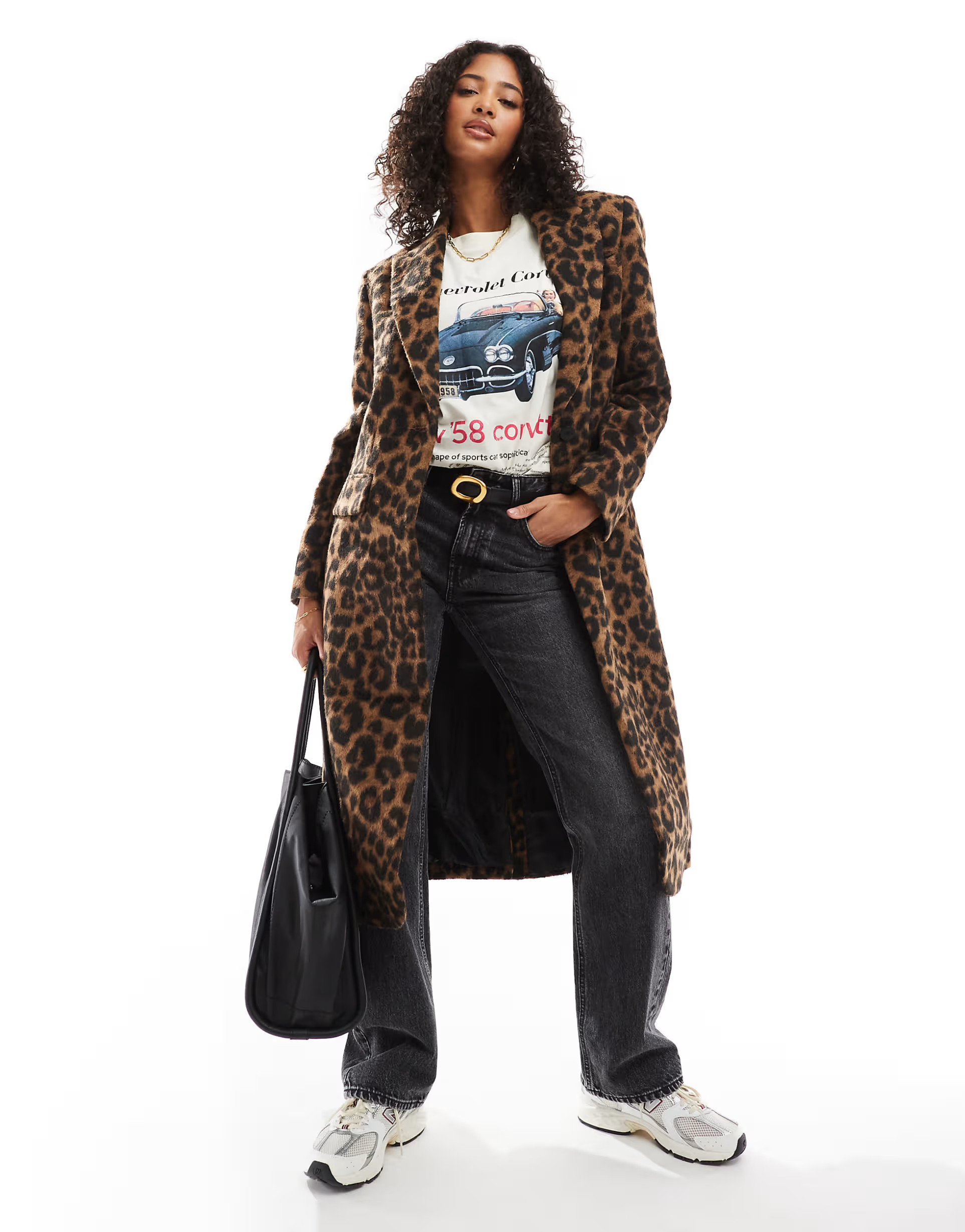 ASOS DESIGN longline duster jacket in brushed leopard print | ASOS (Global)