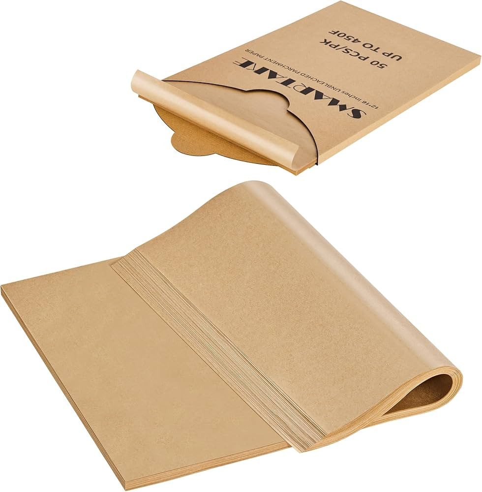 SMARTAKE 50 Pcs Parchment Paper Baking Sheets, 12x16 Inches Non-Stick Precut Baking Parchment, fo... | Amazon (US)
