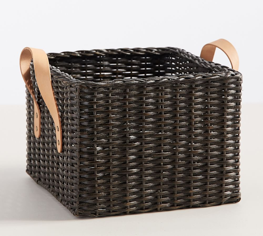 Austin Woven Utility Basket - Distressed Black | Pottery Barn (US)