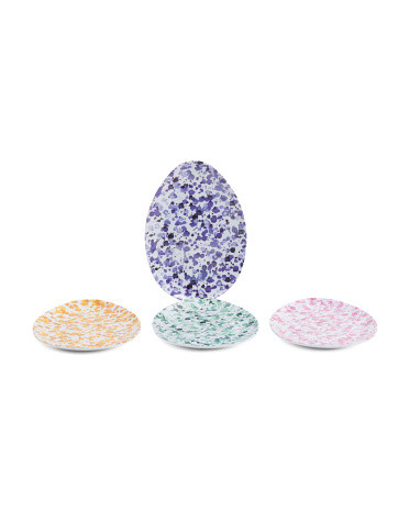 Set Of 4 Chantal Speckled Egg Spring Plates | TJ Maxx