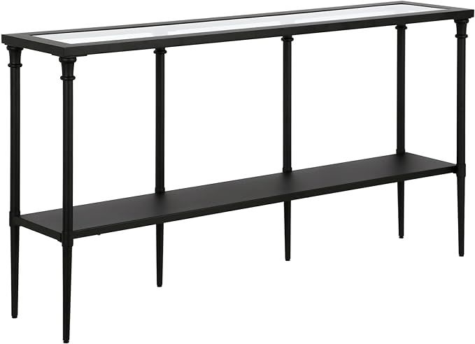 Nellie 55'' Wide Rectangular Console Table with Metal Shelf in Blackened Bronze | Amazon (US)