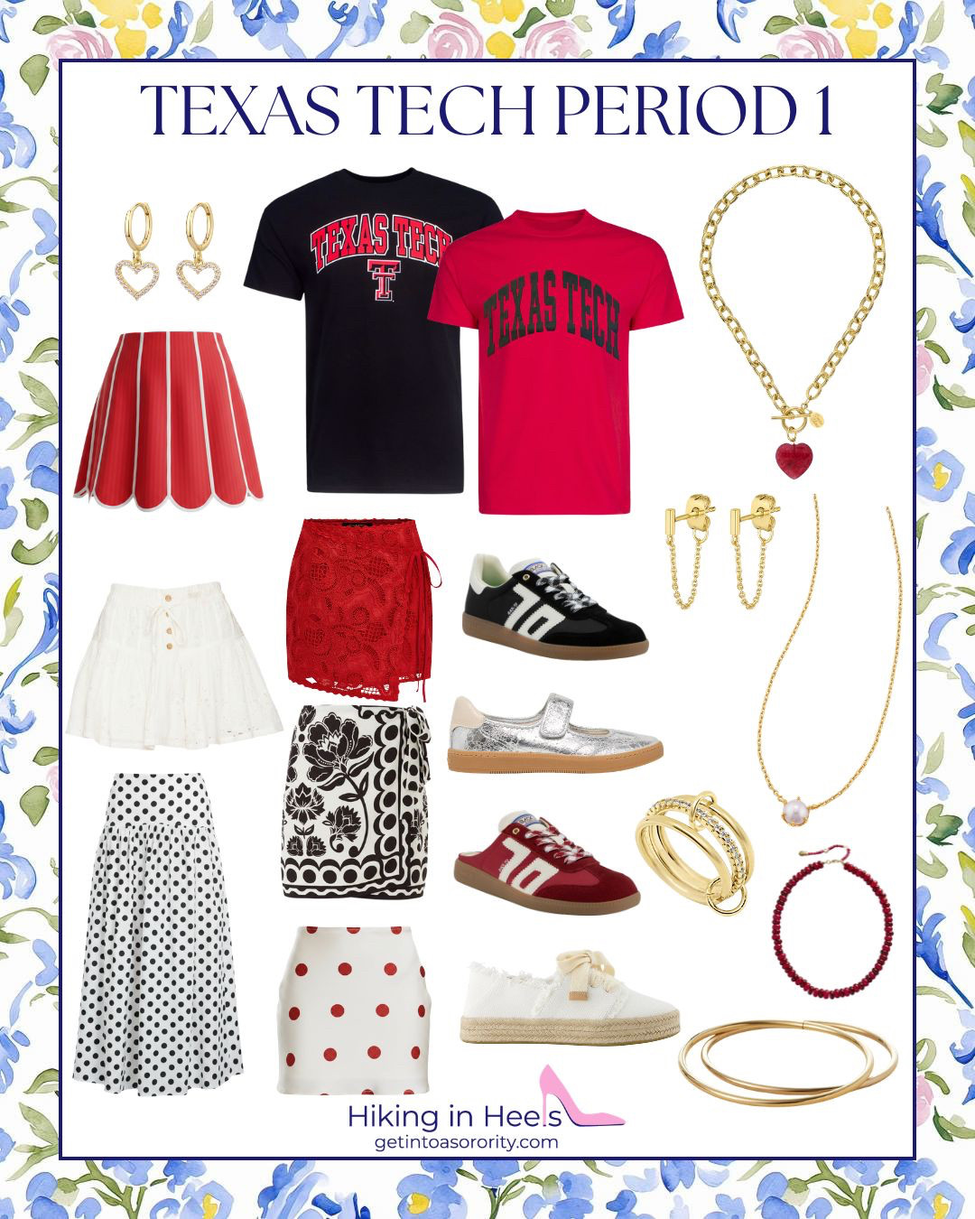 If you're participating in sorority recruitment at Texas Tech this fall, our lookbook is live!! ❤️🖤
Outfit inspiration for every round, including cute T-shirt ideas for Period 1!
#sororityrush #sororityrecruitment #ttu2030 #sororityrushcoach 

 