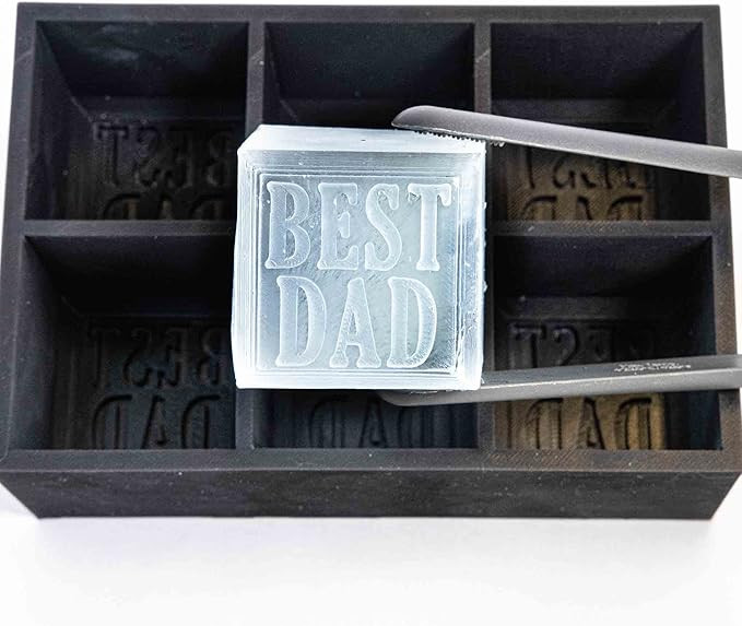 SILIGRAMS - Best Dad Ice Cube Mold Trays - Bartender 1.75" Cocktail Ice Tray Molds for Whiskey - ... | Amazon (US)