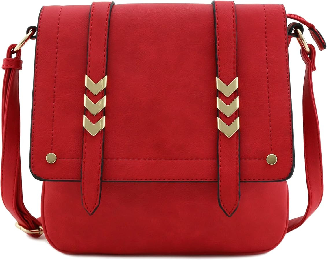 ALYSSA Double Compartment Large Flapover Crossbody Bag | Amazon (US)