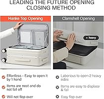 Hanke 26 Inch Large Luggage Suitcase Top Opening Aluminum Frame Tsa Luggage Hard Shell Suitcases ... | Amazon (US)