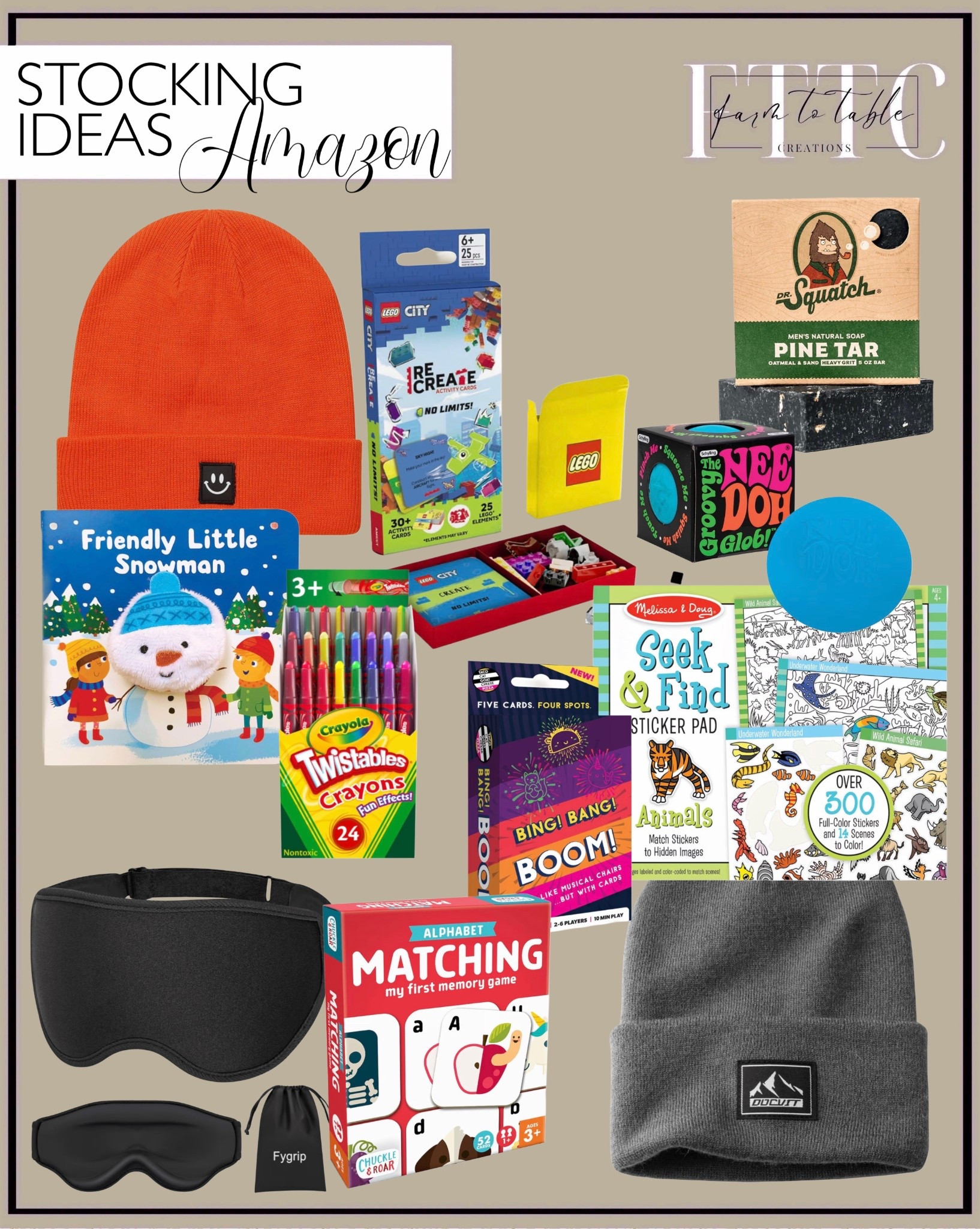 Amazon Stocking Stuffer Gift Ideas for Kids & Boys

Follow @farmtotablecreations on Instagram for daily deals, gift ideas, and cozy home finds 🤍

If you’re shopping for kids or boys this season, these Amazon stocking stuffer ideas are fun, practical, and guaranteed to get used. From creative toys and games to cozy winter essentials and small surprises they’ll love pulling out of their stockings, these are perfect for toddlers, big kids, and everything in between. Great options for stocking stuffers, gift exchanges, or easy add-on gifts that don’t feel like filler.

#amazonfinds #amazonstockingstuffers #stockingstuffersforkids #stockingstuffersforboys #giftideasforkids #kidsgiftguide #holidaygifts #christmasgifts #toysforkids

#LTKGiftGuide #LTKKids #LTKSaleAlert