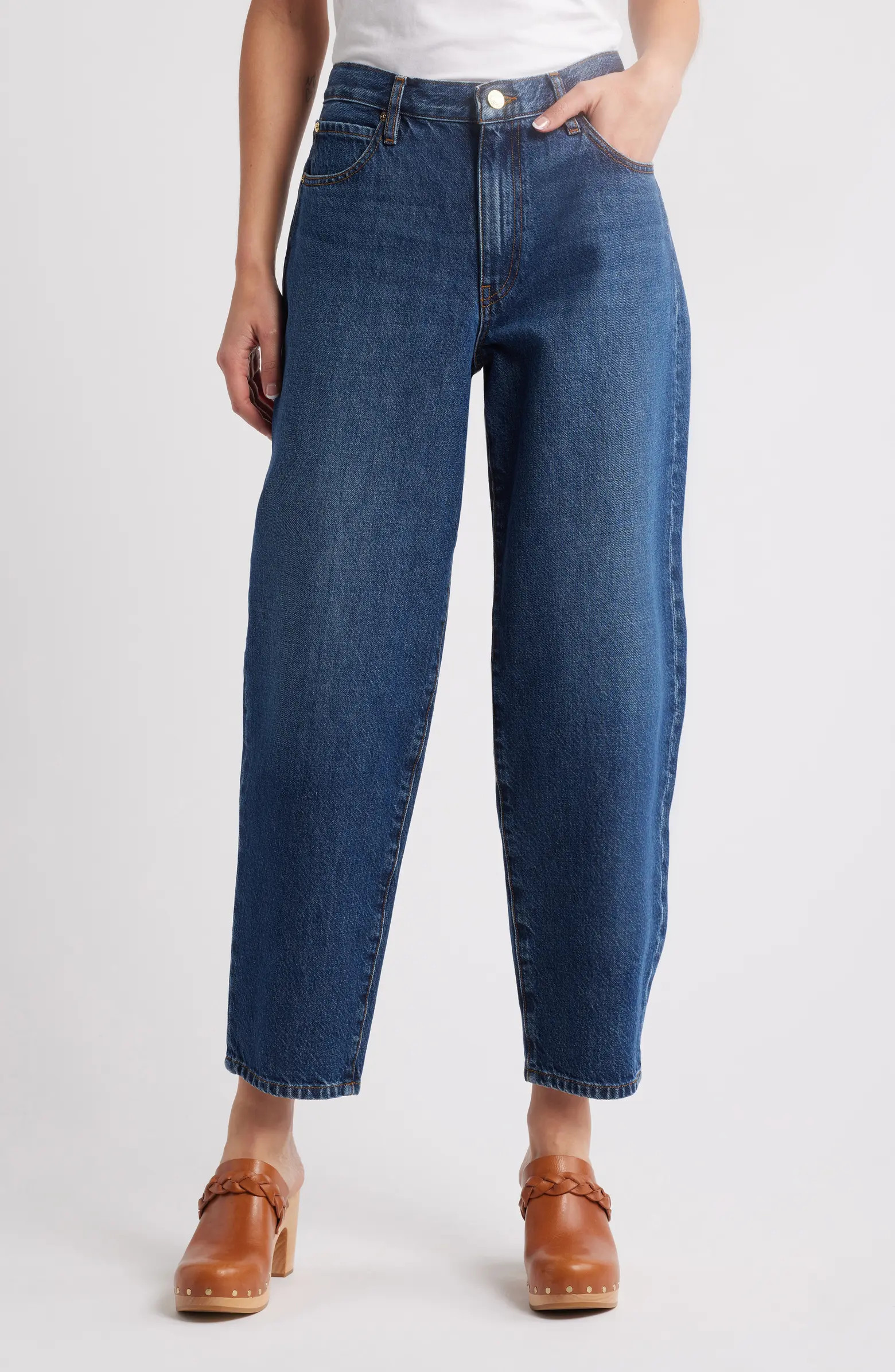 FRAME The Candle High Waist Barrel Jeans | Nordstrom | Nordstrom