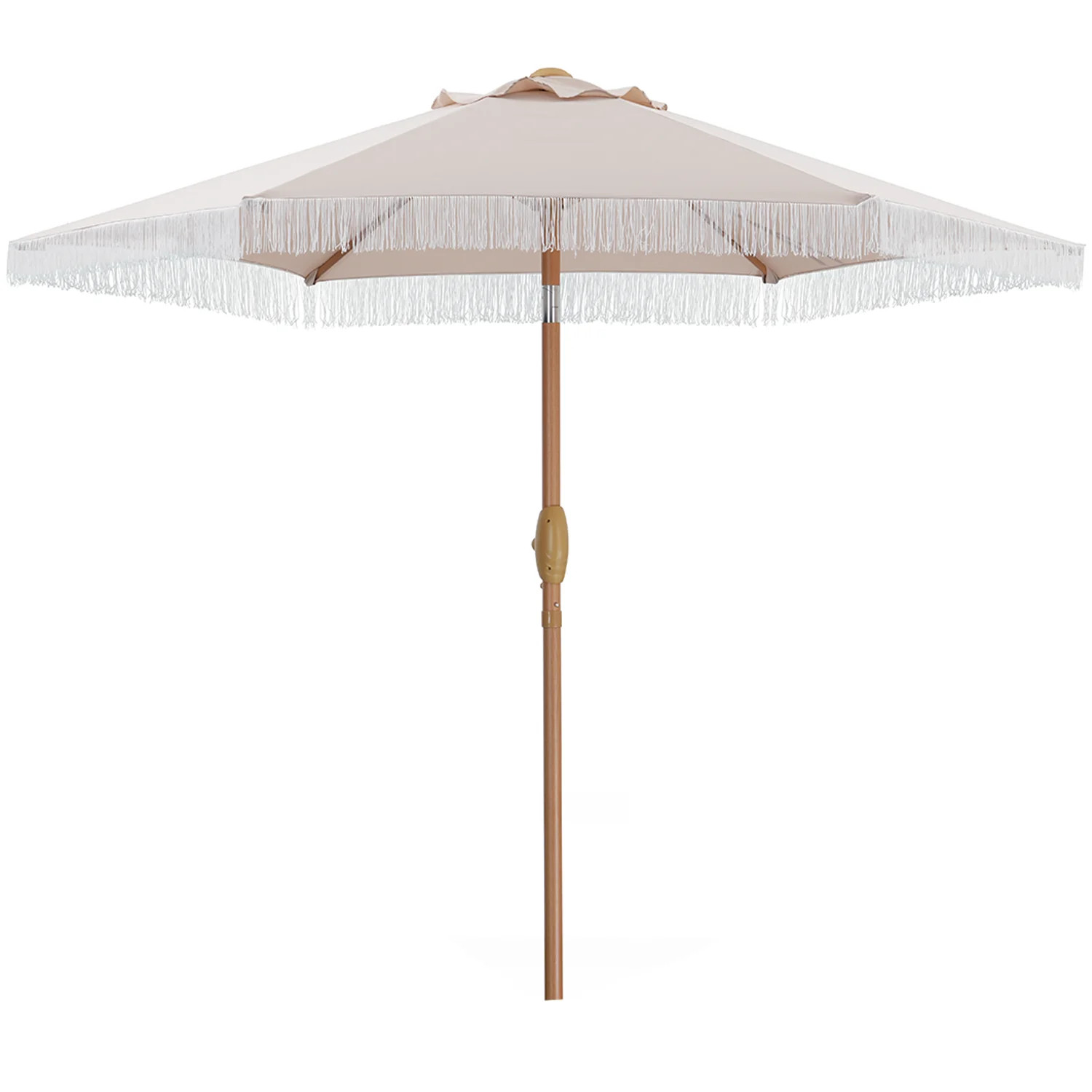 Autlaycil 7.5 ft Fringe Patio Umbrella, Outdoor Table Tassels Umbrella with Push Button Tilt and ... | Walmart (US)