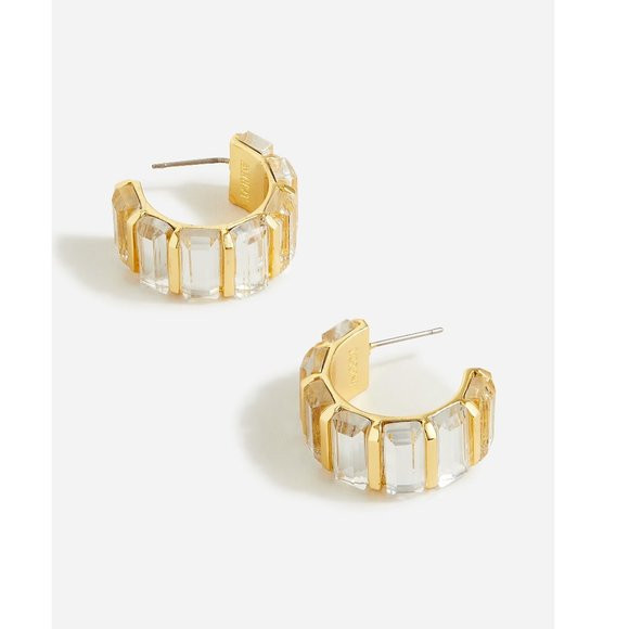 J. Crew Trapezoid Stone Hoop Earrings ASO Meghan Markle | Poshmark