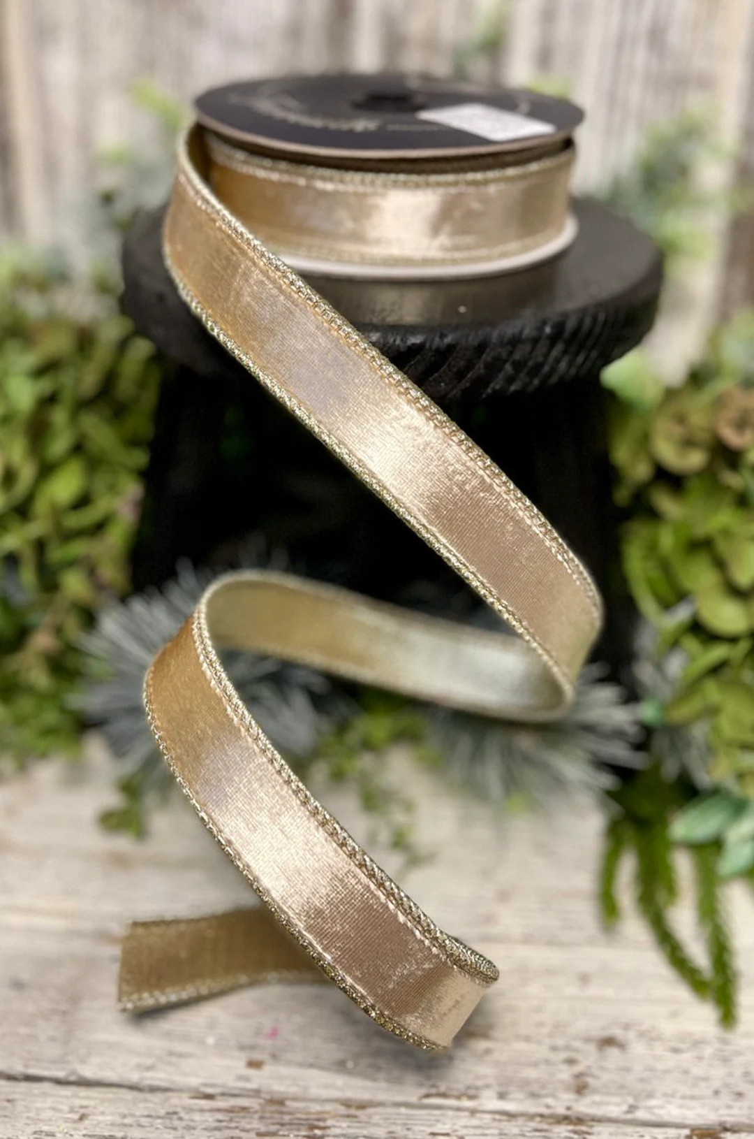 Satin Velvet, Ribbon for Wreaths, Designer Ribbon, 1 Ribbon, Farrisilk Ribbon, 2 Sided Ribbon, Wr... | Etsy (US)