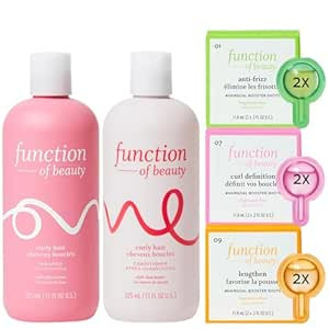Function of Beauty Curly Hair Shampoo + Conditioner (11 oz Each) + Curl Definition, Anti-Frizz & ... | Amazon (US)