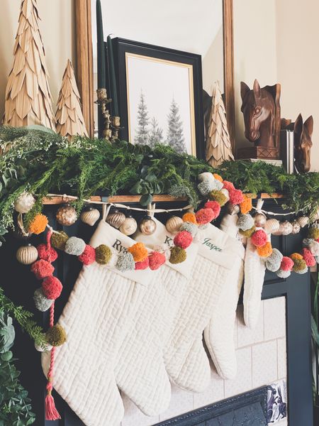 Christmas Mantle Decor Inspo ✨ this year ➡️ lots and lots of chunky layers and the sweetest monogram stockings from #potterybarn

#LTKhome #LTKHoliday #LTKGiftGuide