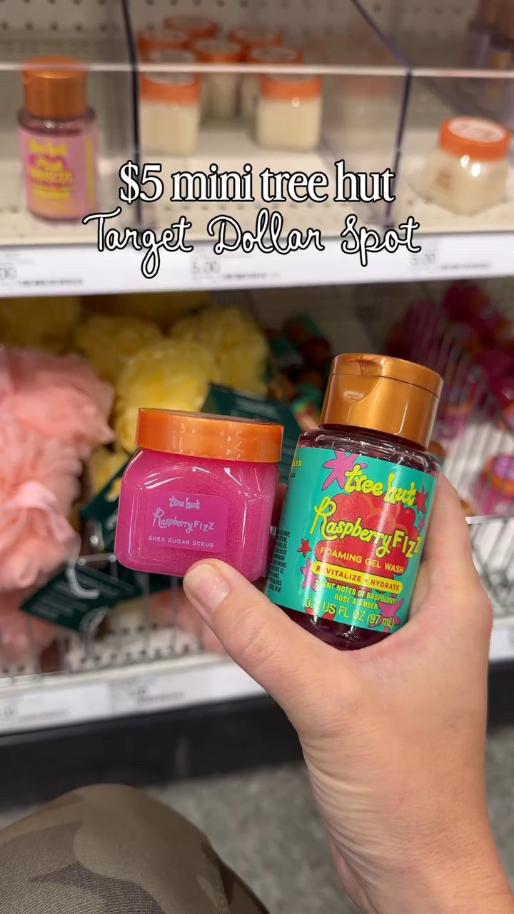 These were almost sold out already when I went back for them, $5 mini tree hut scrubs and body washes in target dollar spot but also available online! 
Follow + comment “SHOP” for a link! (make sure you’re following to receive it) ✨ & if you love Holiday finds and gift ideas, follow along for more! 

#Targetcreator #targetfinds  #targetstyle