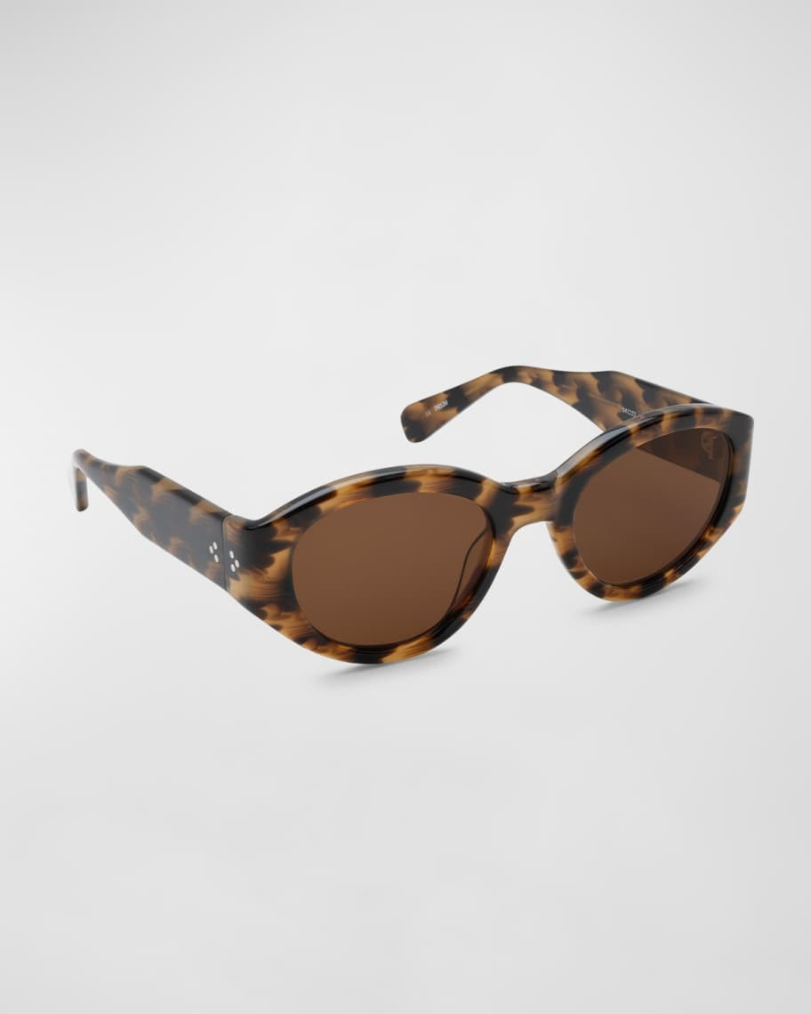 Lucy Acetate Oval Sunglasses | Neiman Marcus