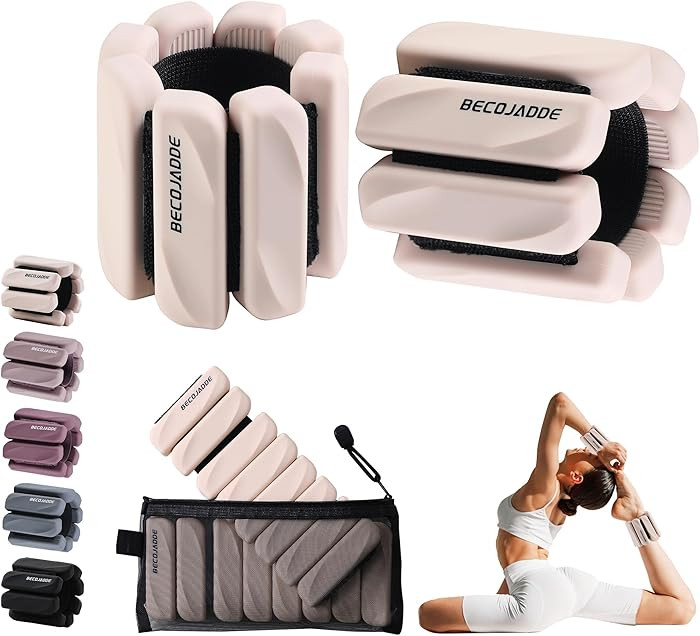 Ankle Weights Set of 2 (1 lb/2 lb Each) for Women Men Adjustable Wrist Bracelet for Home Gym Weig... | Amazon (US)
