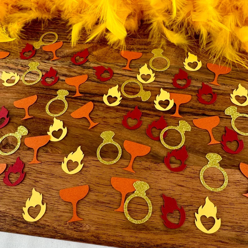 Perfect Match Confetti Bachelorette Table Decoration/decor Color Personalization A Match Made in ... | Etsy (US)