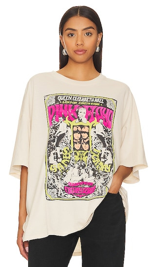 Pink Floyd Queen Elizabeth Poster Oversized Tee in Dirty White | Revolve Clothing (Global)