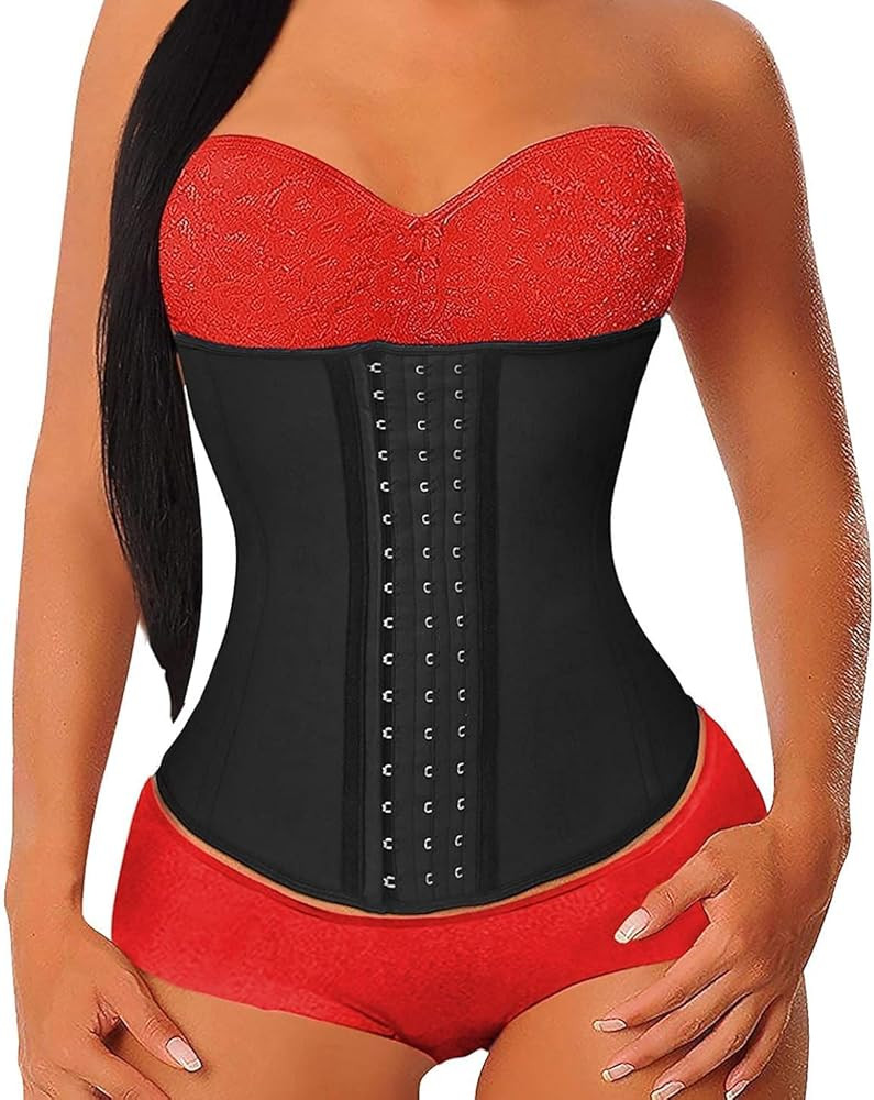 YIANNA Women's Underbust Latex Sport Girdle Waist Trainer Corsets Hourglass Body Shaper | Amazon (US)