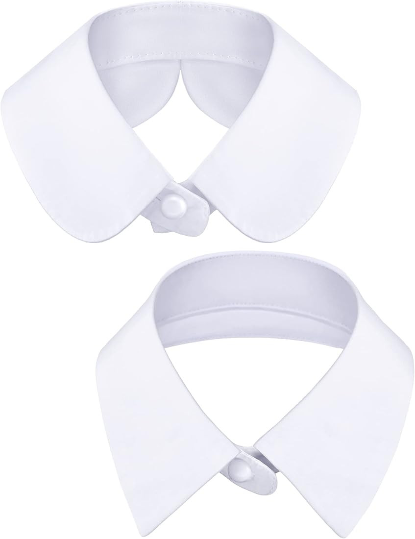 SATINIOR 2 Pieces Faux Collar False Lapel Detachable Blouse Collar, 2 Styles | Amazon (US)