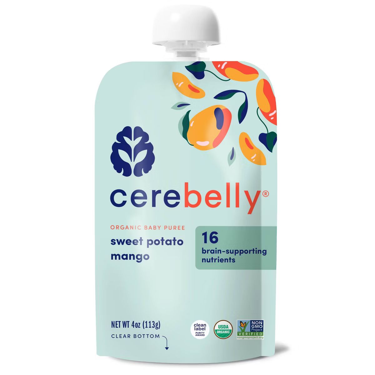 Cerebelly Organic Sweet Potato and Mango Baby Food Pouch - 4oz | Target