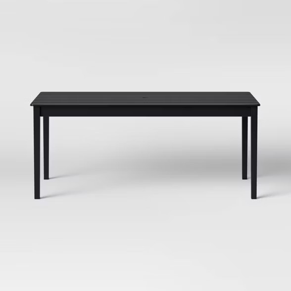 Blackened Wood 6 Person Rectangle Patio Dining Table - Smith & Hawken™ | Target