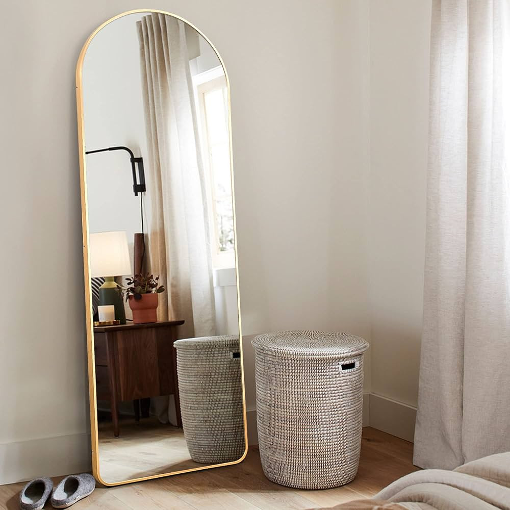 KIAYACI Arched Full Length Mirror Floor Mirror with Stand Bedroom Dressing Mirror Full Body Wall ... | Amazon (US)