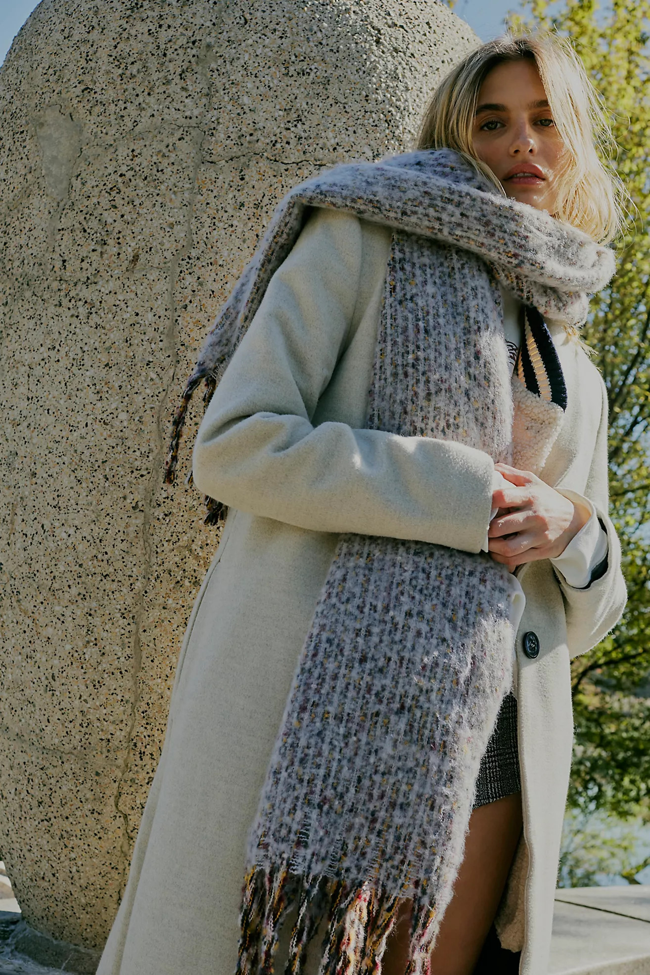 Donegal Knit Fringe Scarf | Free People (Global - UK&FR Excluded)