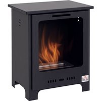 HOMCOM Free Standing Bio Ethanol Fireplace Heater with 1.5L Tank for Home Black - Black | ManoMano UK