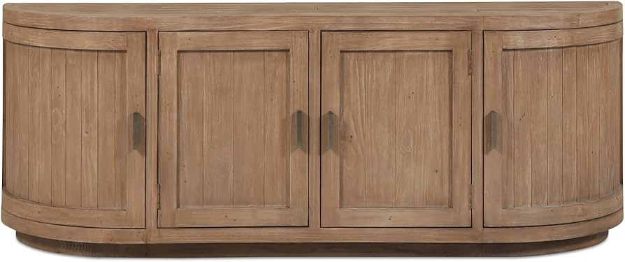 Cameron Media Cabinet, Rustic Freeform with Curved Doors, Reclaimed Pine and Plywood, Brown | Amazon (US)