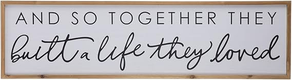 Hobby Lobby Built A Life They Loved Cursive Quote Wood Wall Home Décor | Amazon (US)