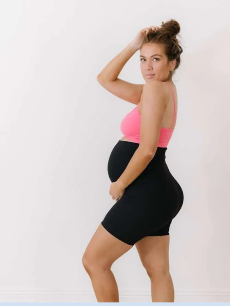 Maternity Dream Biker Shortie - Black | LoveSteady