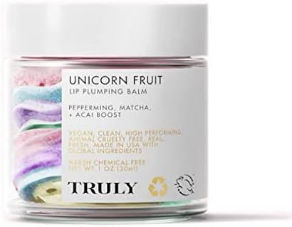 Truly Unicorn Fruit Lip Plumping Balm 1 Oz! Infused with Peppermint, Shea Butter and Acai! Lip Plump | Amazon (US)