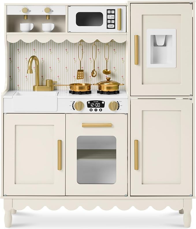 Best Choice Products Play Kitchen for Kids, Cottage Style Kids Kitchen Playset for Toddlers, Pret... | Amazon (US)